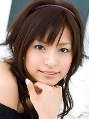 Sweet and nasty Japanese av idol Misaki Mori shows it naked body wearing lingerie