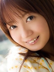 Sweet nude Japanese babe Rina Ishihara with hairy pussy