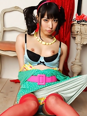 Alice Miyuki Stripping Off Panties