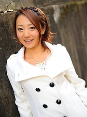 You Shiraishi poses outdoor in coat