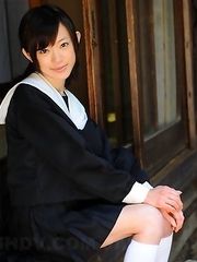 Teen Aoba Itou shows her pussy
