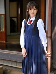 Sweet teeny Ai Uehara loves posing