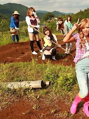 Farmer girls Raina Ogami and Rara