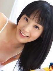 Yuri Hamada takes school uniform off and shows big assets