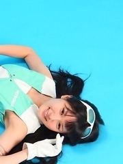 Tsukasa Arai is sexy steward in short skirt and long boots